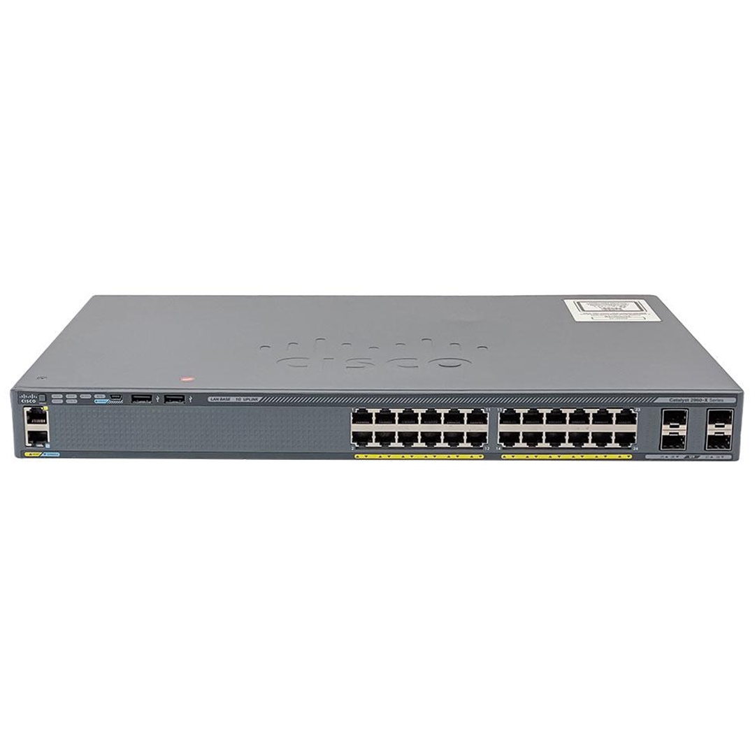 سوئیچ شبکه 24 پورت سیسکو مدل WS-C2960X-24PS-L